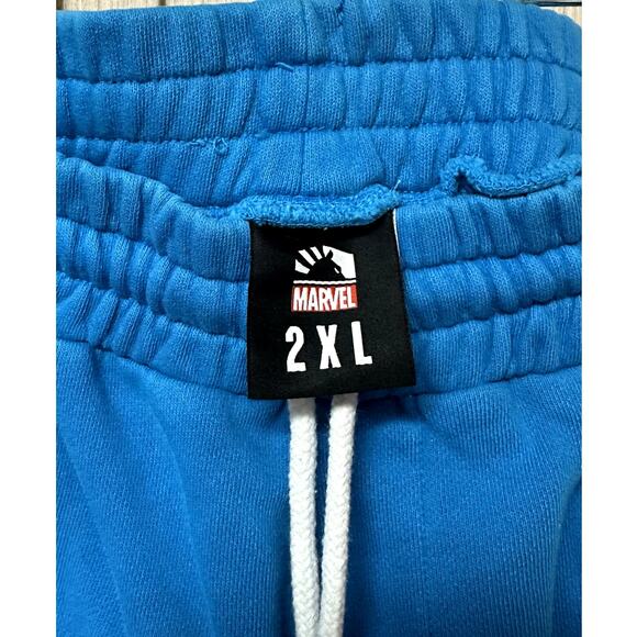 LIQUID X MARVEL Retro Captain America Shorts Blue Pigment Dye Boys 2XL - Picture 5 of 9